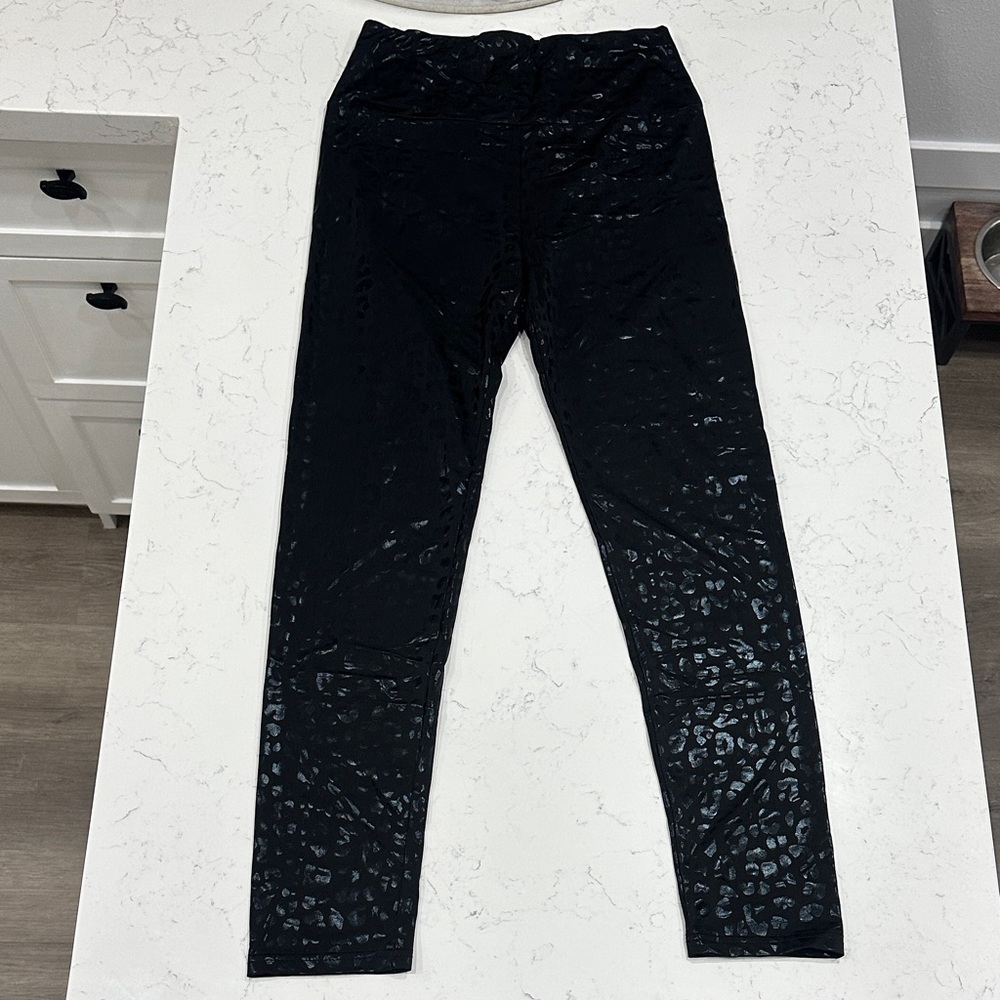 Black Leopard Print Leggings